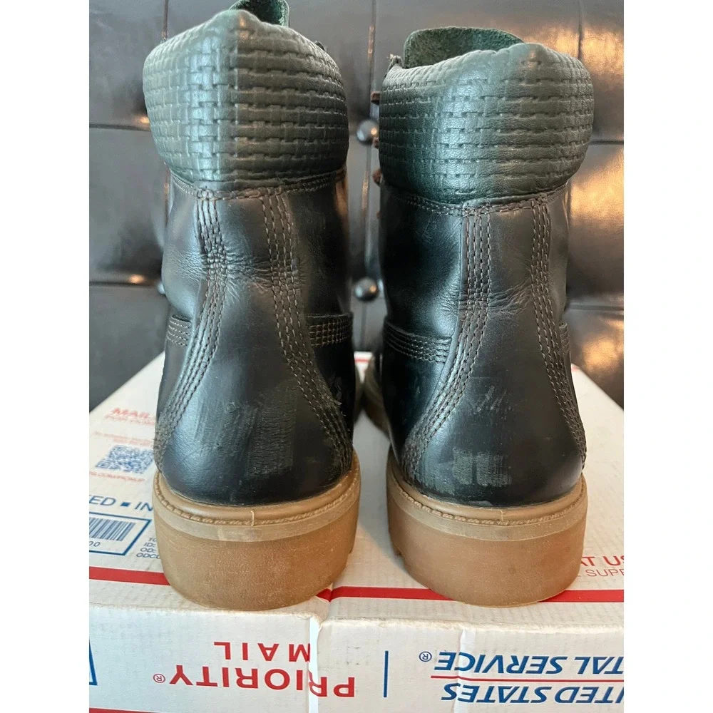 Timberland 6 Inch Premium Green Leather Waterproof Boots